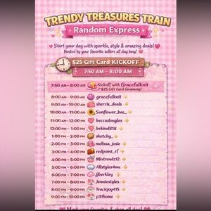Random Express Trendy Treasures Train April 25th